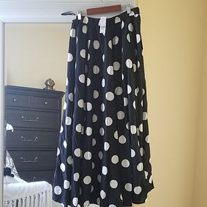 NWT Black & White Polka-dot Skirt